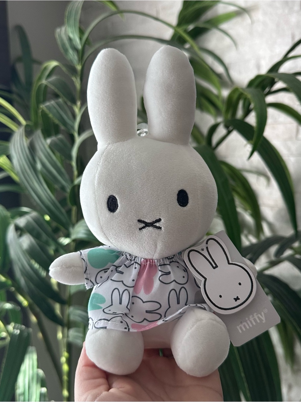 miffy White Plush 9” Bunny with Patterned Dress new with Tags